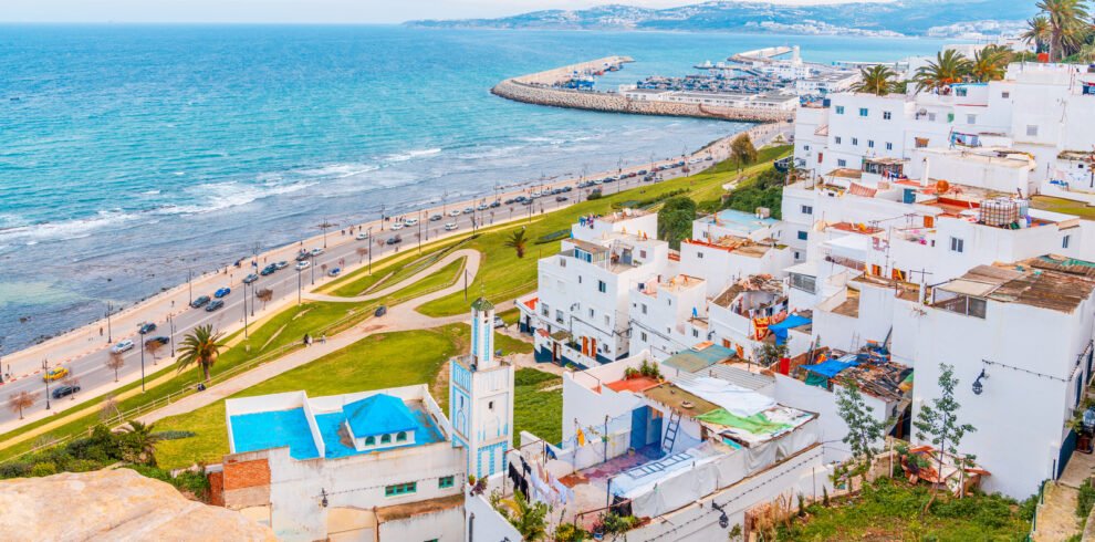 Scenic Cityscape of Tanger City on the African side of the Strait of Gibraltar, Morocco